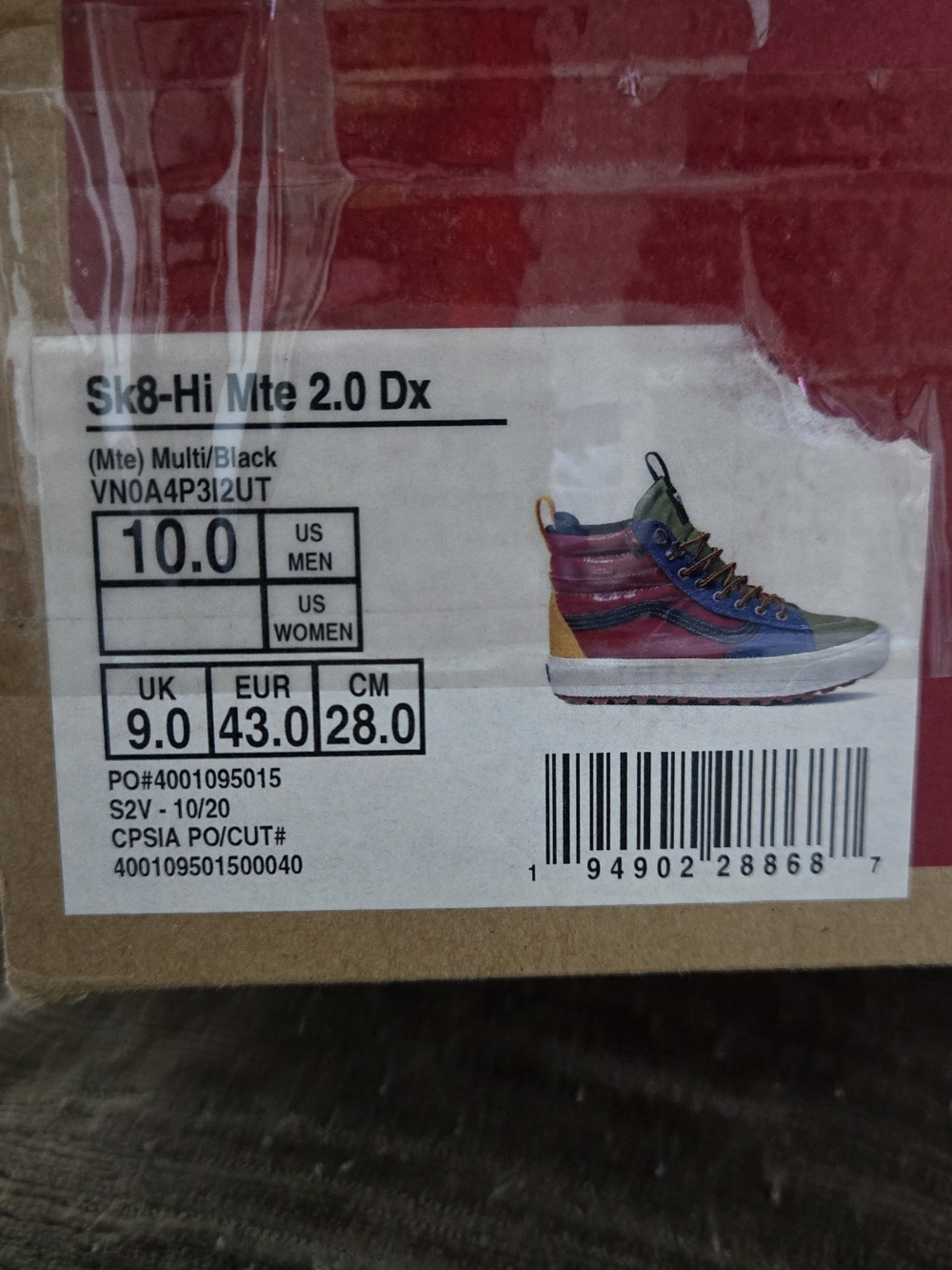 Vans All-Weather MTE 2.0 Men's Colorblock High-Top Sneaker - Multicolor 1026 - Picture 9 of 9